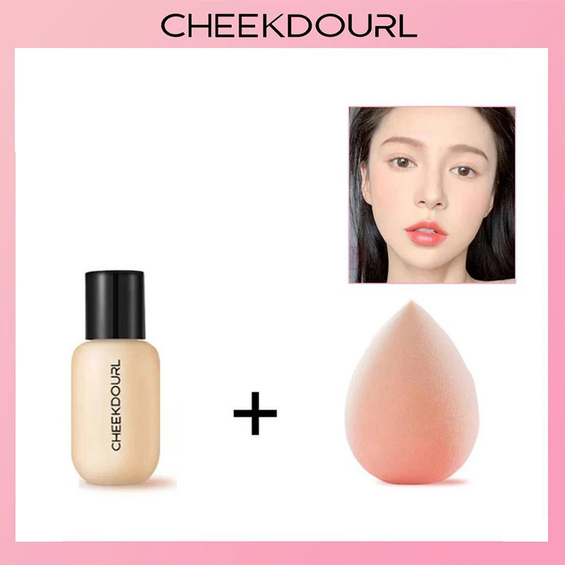 Тональный крем CHEEKDOURL матовая основа для лица консилер Косметика + губка макияжа