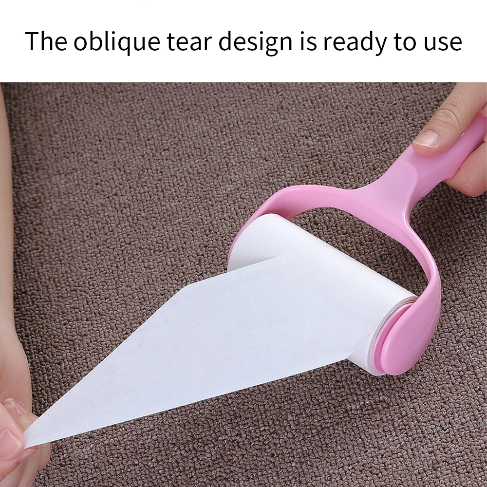 3 рулонов + 1 ручка липкий ролик бумаги разрываемая липкая щетка для волос Одежда