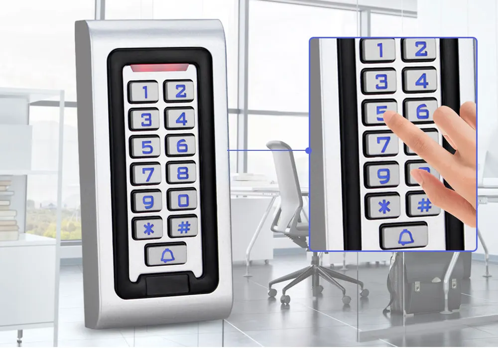 OBO IP68 Водонепроницаемая клавиатура контроля доступа Клавиатура RFID металлический корпус для двери Система контроля доступа открытый непромокаемый WG26 ридер