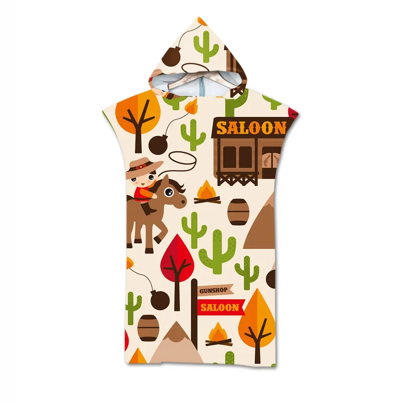 

Animals Microfiber Fabric Adult Bath Towels Beach Towel Changing Bathrobe Cloaks Hooded Swimming Pool Gym Fitness Bath Towels