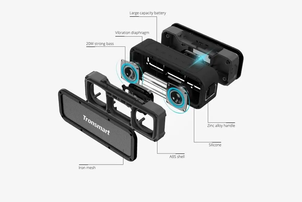 Tronsmart Element Force TWS NFC портативный Bluetooth динамик 40 Вт 15 часов воспроизведения наружный портативный мини-динамик