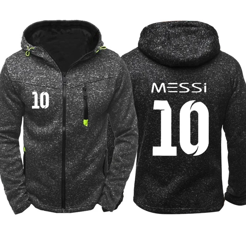 Модная Толстовка Messi 10 с принтом толстовки для мужчин уличная Флисовая теплая