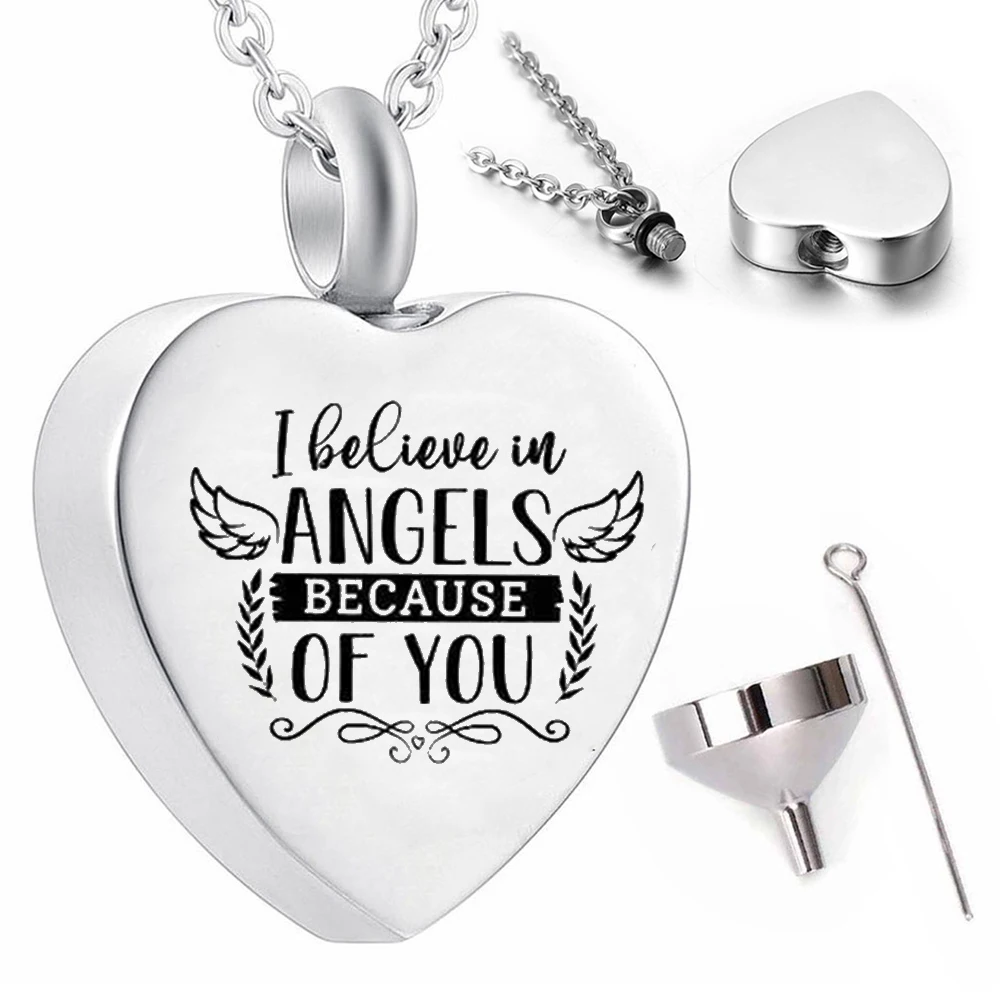 

Ожерелье с кулоном в виде крыльев Ангела для кремации, персонализированные мужские и женские ожерелья