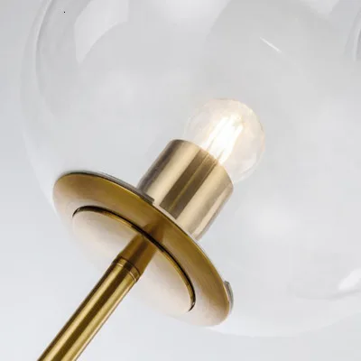 Минималистичная классическая настольная лампа из стекла и мрамора для