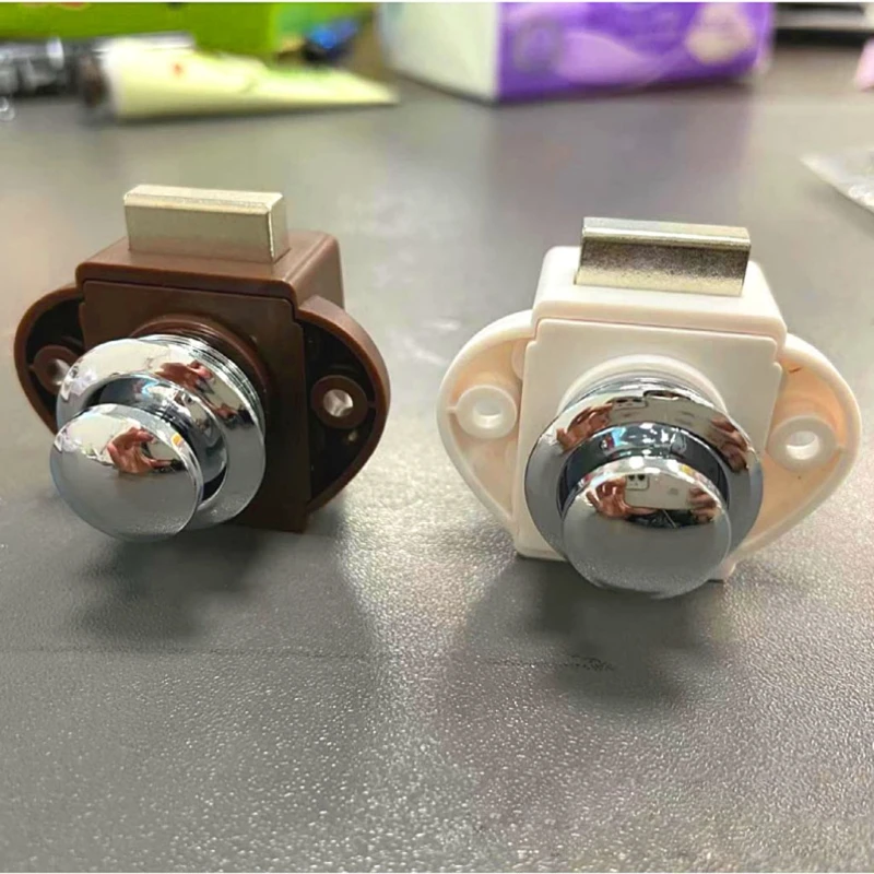 

Cabinet Car Boat RV Button Lock Door Drawer Latch Button Locks High Quality Alloy Accessories X37F