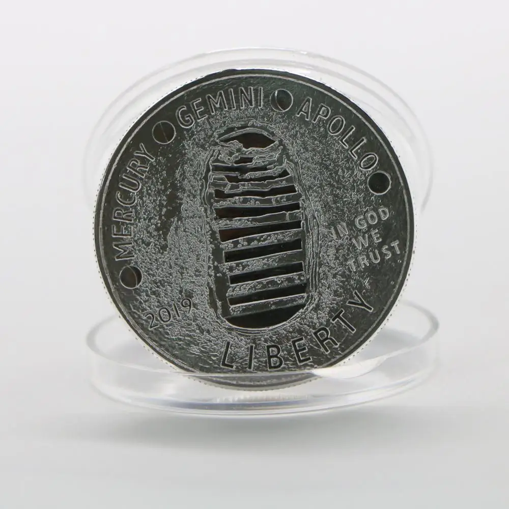 15pcs/lot US 50th Anniversary Apollo 11 Coin Moon Landing Silver Gold Commemorative Coins Gift | Дом и сад