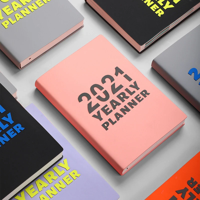 

2021 Planner Book A5 Size 2021 Yearly Planner Notebook for Bussiness and Daily Plan 204 Sheets
