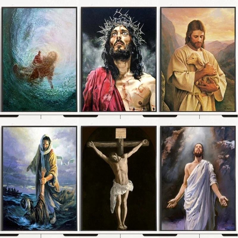 

God Jesus Canvas Hd Prints Paintings Classical Wall Art Christian Jesus Poster Pictures for Living Room Modern Home Decoration