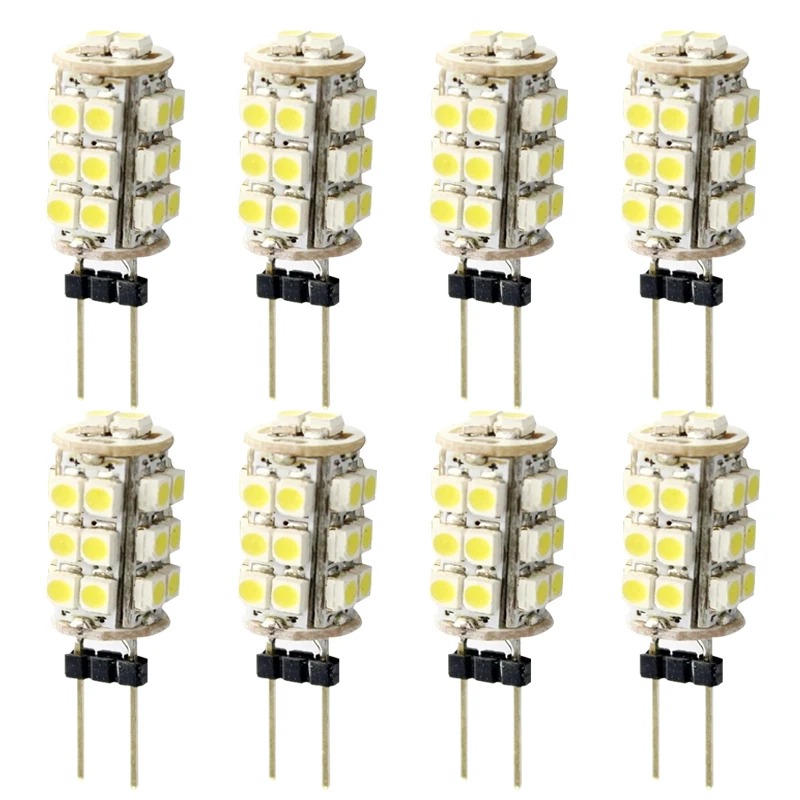 

HOT 50pcs White Led Marine Boat Camper G4 1210 26SMD LED Bi-Pin Home Reading Light RV Lights Lamps DC 12V