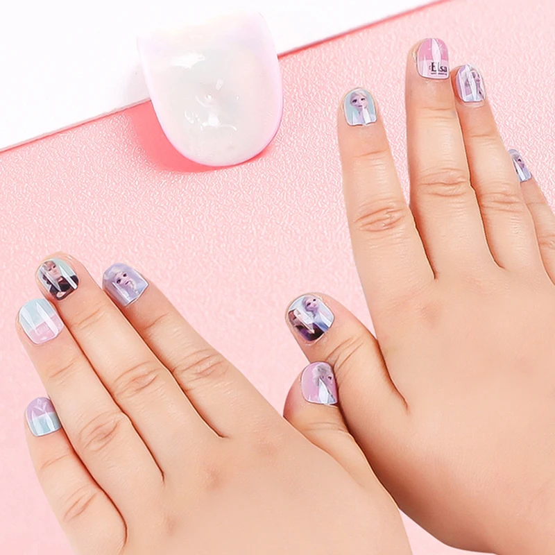 Мультяшные наклейки для ногтей Disney Frozen 2 Elsa Anna Girls набор макияжа игрушки ролевых
