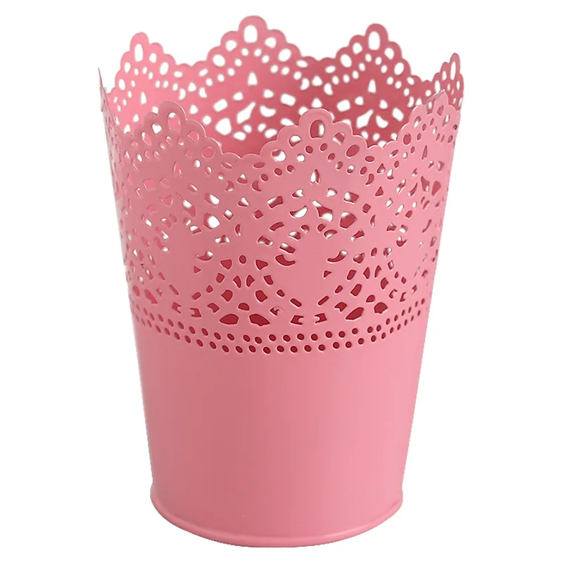 

Creative Garden Hollow Iron Flower Bucket Metal Flower Tub Desktop Decoration Crafts Artificial Flowers Storage Bucket