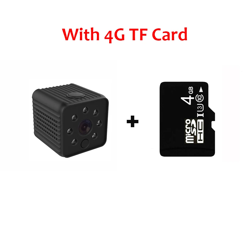 With 4G TF Card Мини-камера 1080P с активированным движением, камера Espia для домашней безопасности, видео Диктофон, микро Full HD камера, поддержка скрытой карты TF - Цвет: With 4G TF Card