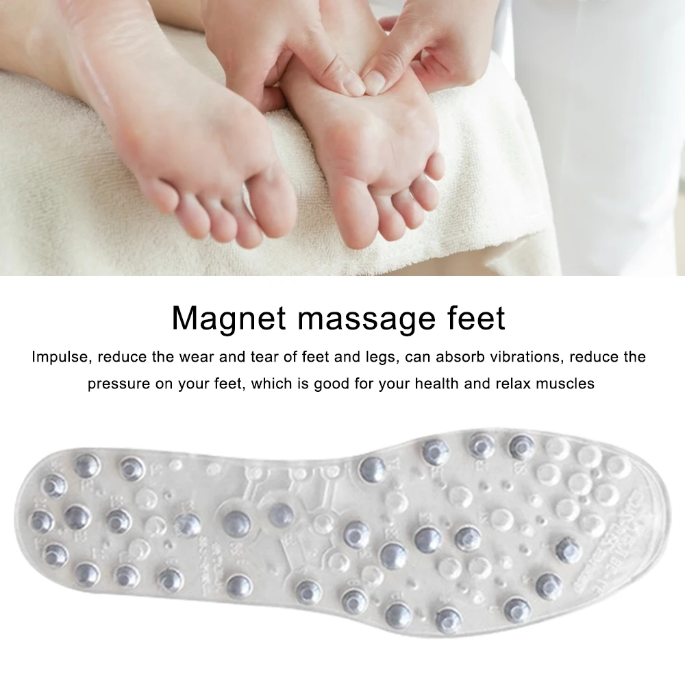 

Magnetic Therapy Slimming Insoles Unisex Magnetic Massage Insoles Foot Acupressure Shoe Insole Gel Pad Foot Care Insert