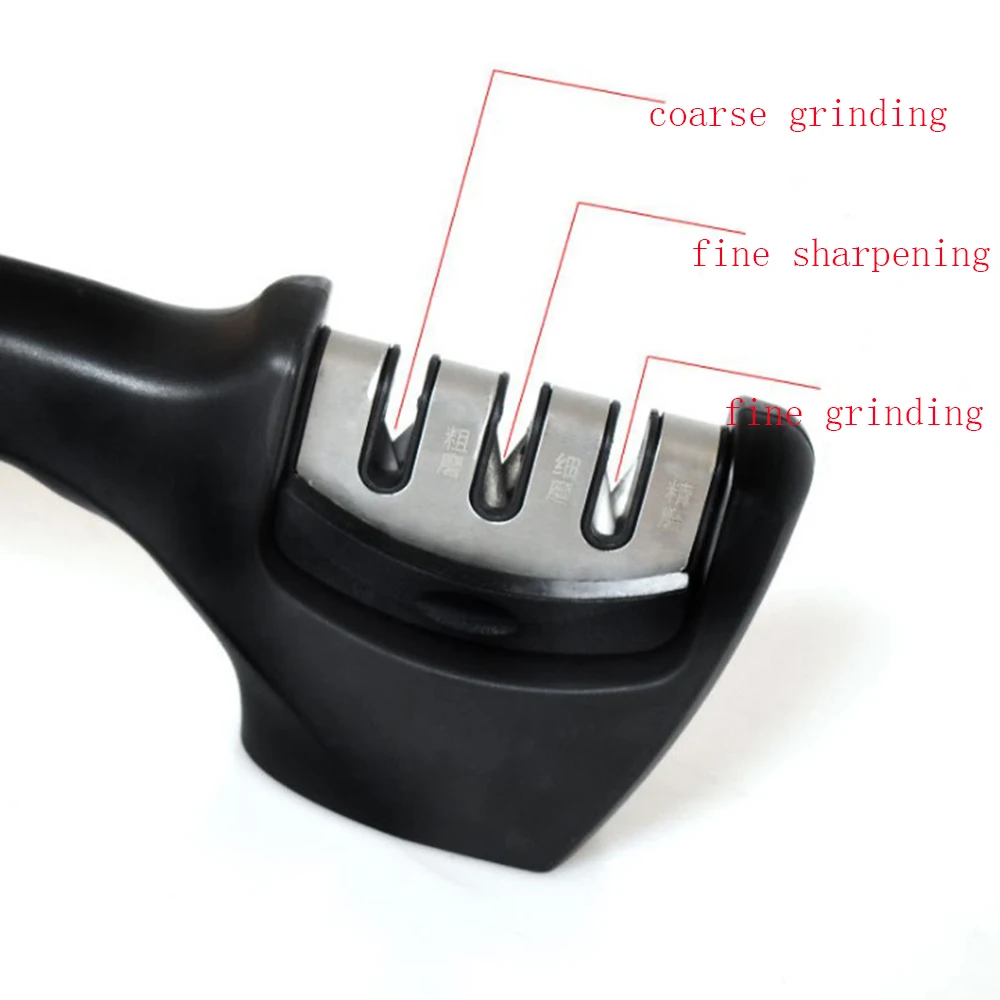 

Knife Sharpener Kitchen Knives Blade Sharpening Tool 3 Stage Handheld System