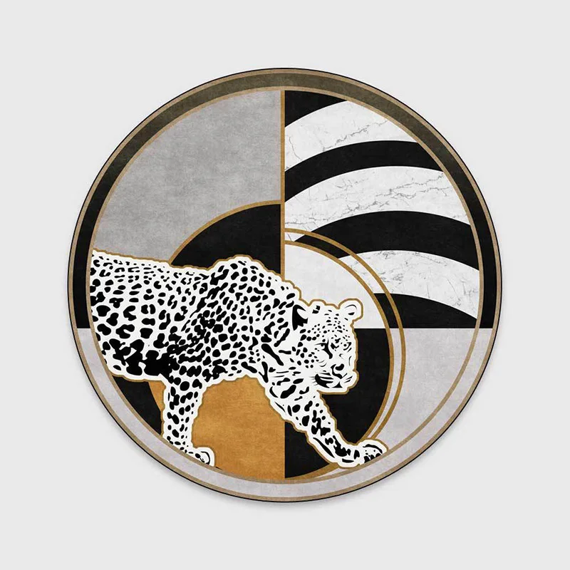 Круглые коврики и ковры в скандинавском стиле противоскользящий напольный