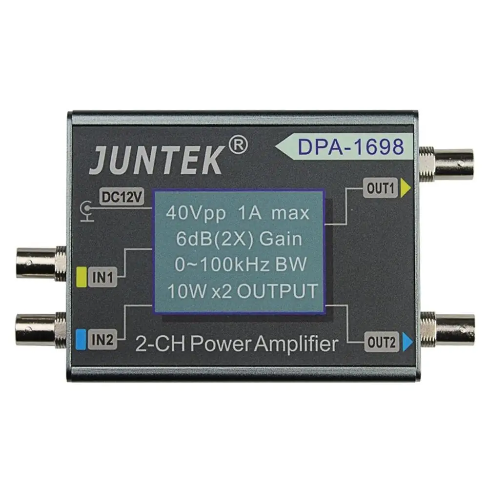 DPA-1698 High Power Dual Channel DDS Function Signal Generator Amplifier DC 40V 0-100KHz EU/US Plug | Инструменты