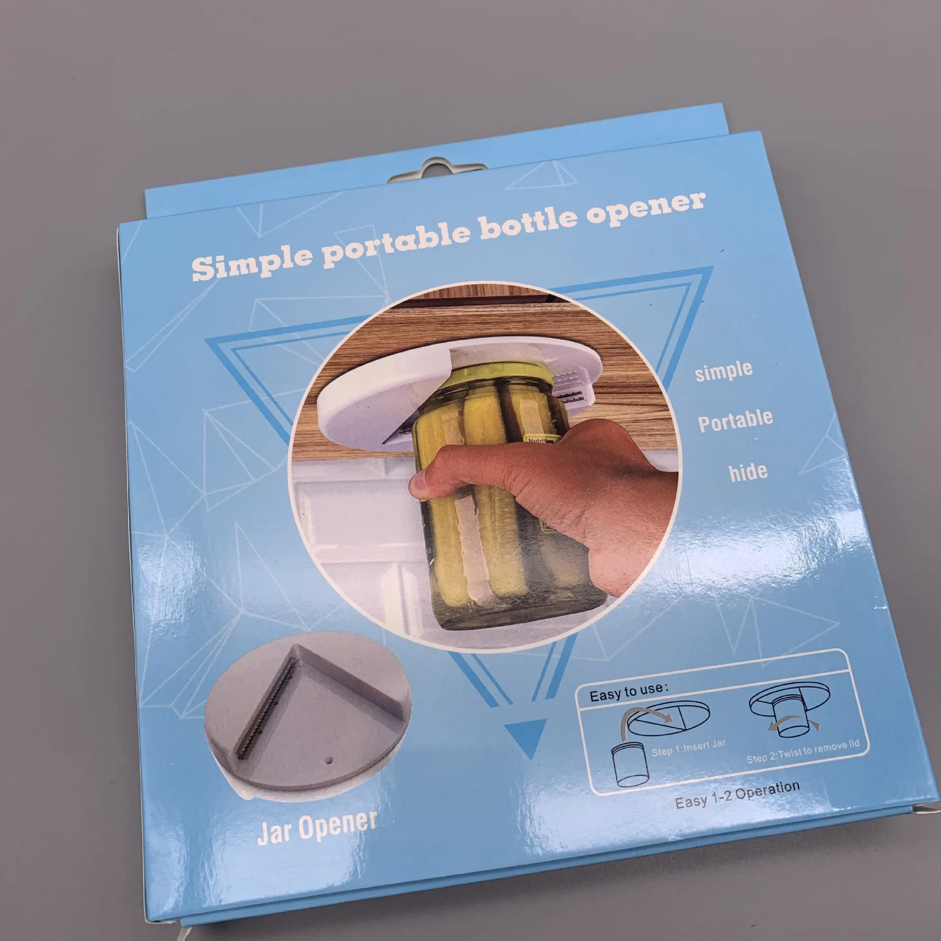 

Wall mounted hidden portable can opener cap opener bottle opener