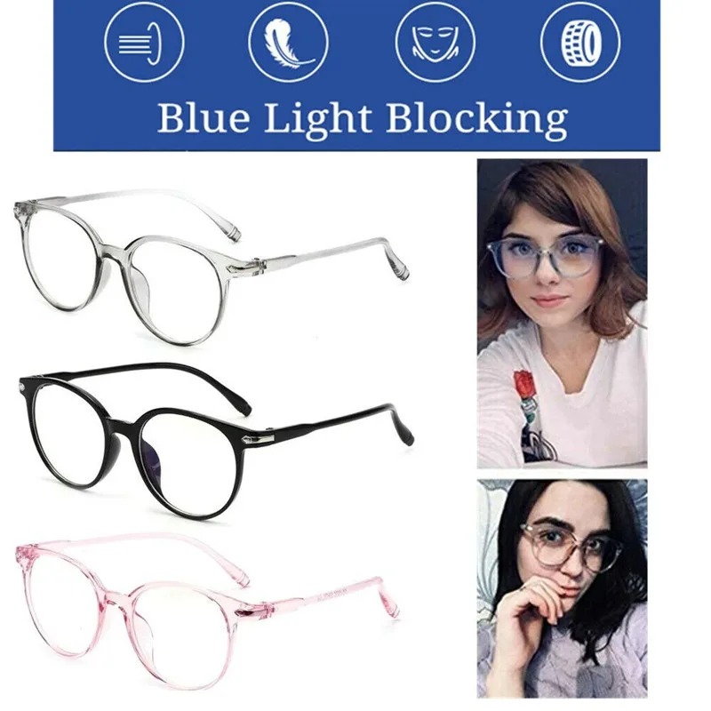 Blue Light Blocking Glasses Spectacles Anti Eyestrain Fashion Office Computer Glasses Ultra Light Flexible Vision Care Glasses