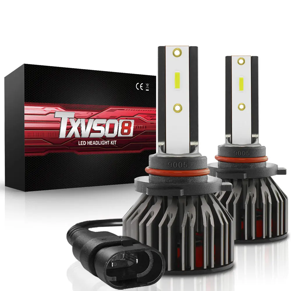 

Универсальный 9005/HB3 светодиодный фары для автомобиля 2021 Новый 6000K белый свет с чипов CSP 12 В светодиод Turbo лампы 100 Вт светодиодный лампы