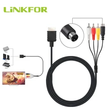 LiNKFOR 1.8 Meter High Quality PVC AV Composite S-Video Cord 3RCA Video Audio HD TV Cable For PS3 PS2 PS1 Console