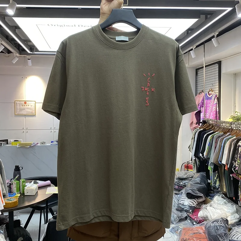 

Summer New Travis Scott Co Branded T-Shirt Short Sleeve Retro Cactus Loose Hip Hop Men's And Women's Travis Scott T-Shirt