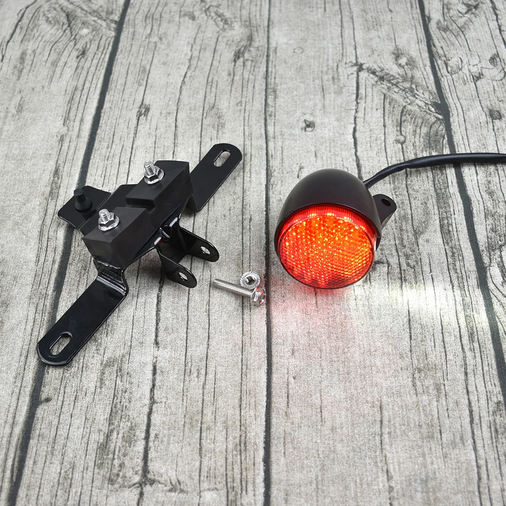 

Motorcycle Tail Brake Stop License Plate Light Highlight Taillight Brake Lights