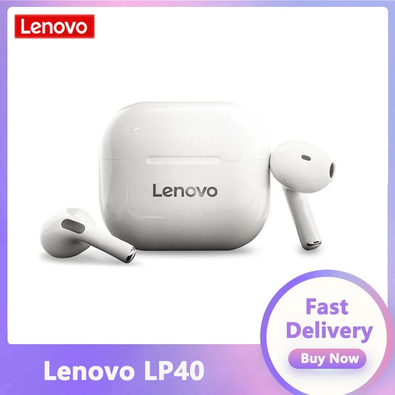 

TWS-стереонаушники Lenovo LP40 с поддержкой Bluetooth и сенсорным управлением