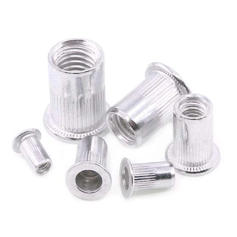 BLCCLOY 100/210 PcsM3 M4 M5 M6 M8 M10 Алюминий сплав Rivnut плоской головкой заклепки с резьбой