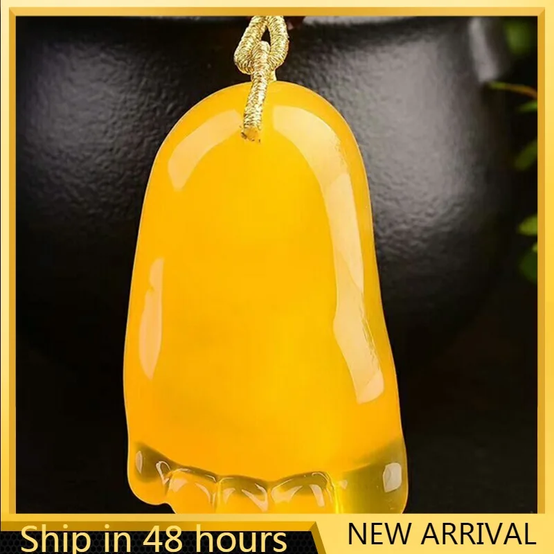 

Кулон из натурального пчелиного воска с желтым куриным маслом для мужчин и женщин