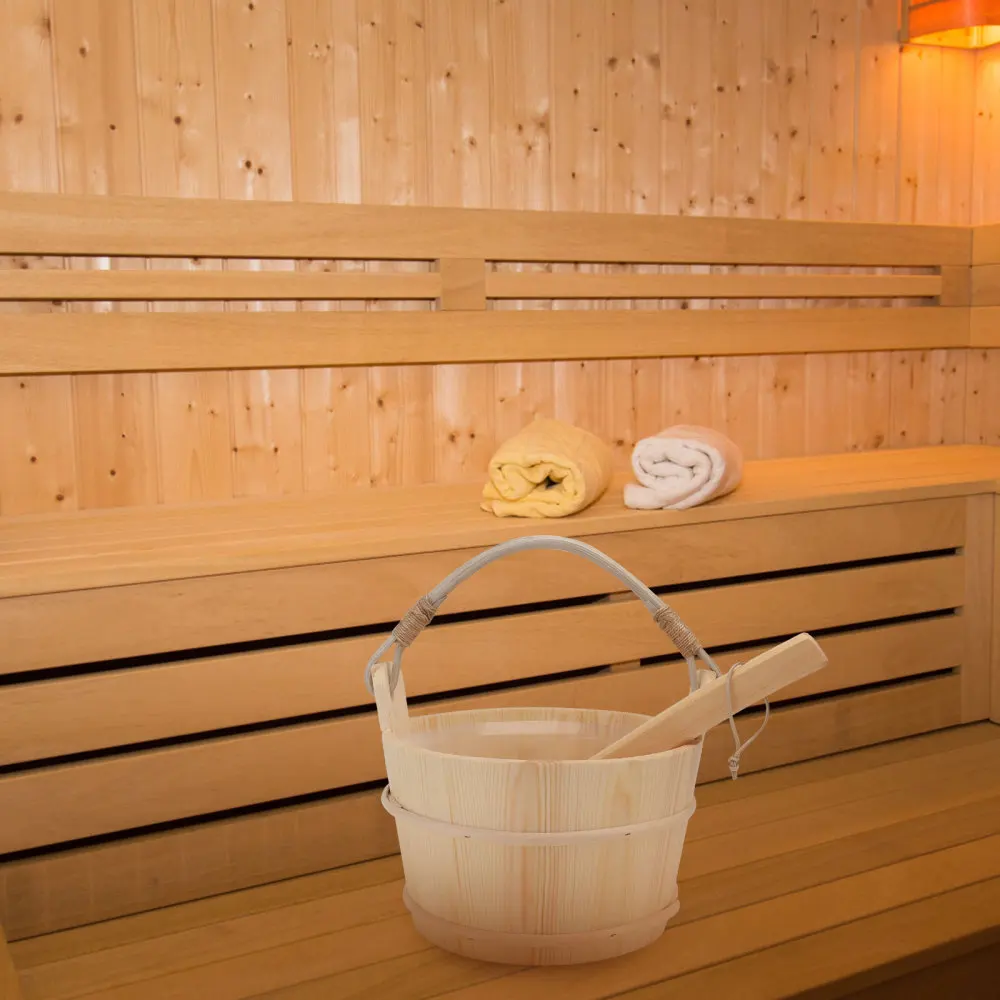 

1Set Sauna Bucket with Liner and Rope Handle Practical Sauna Supplies