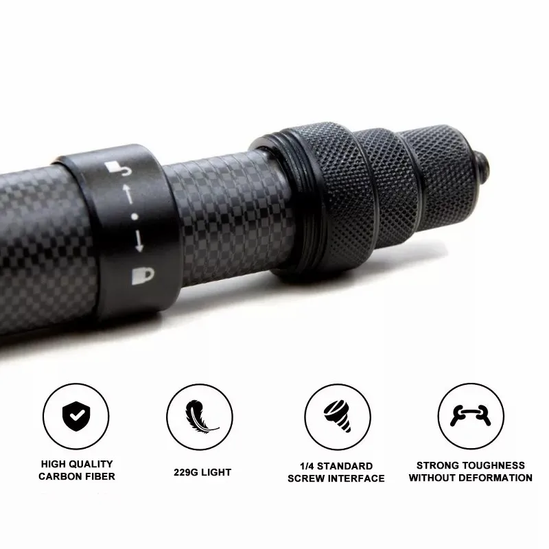 Fibra de Carbono Monopod para Insta360 Ultraleve Invisível Handheld Selfie Vara Extensível Pólo um x2 r Gopro Acessórios 1.5m