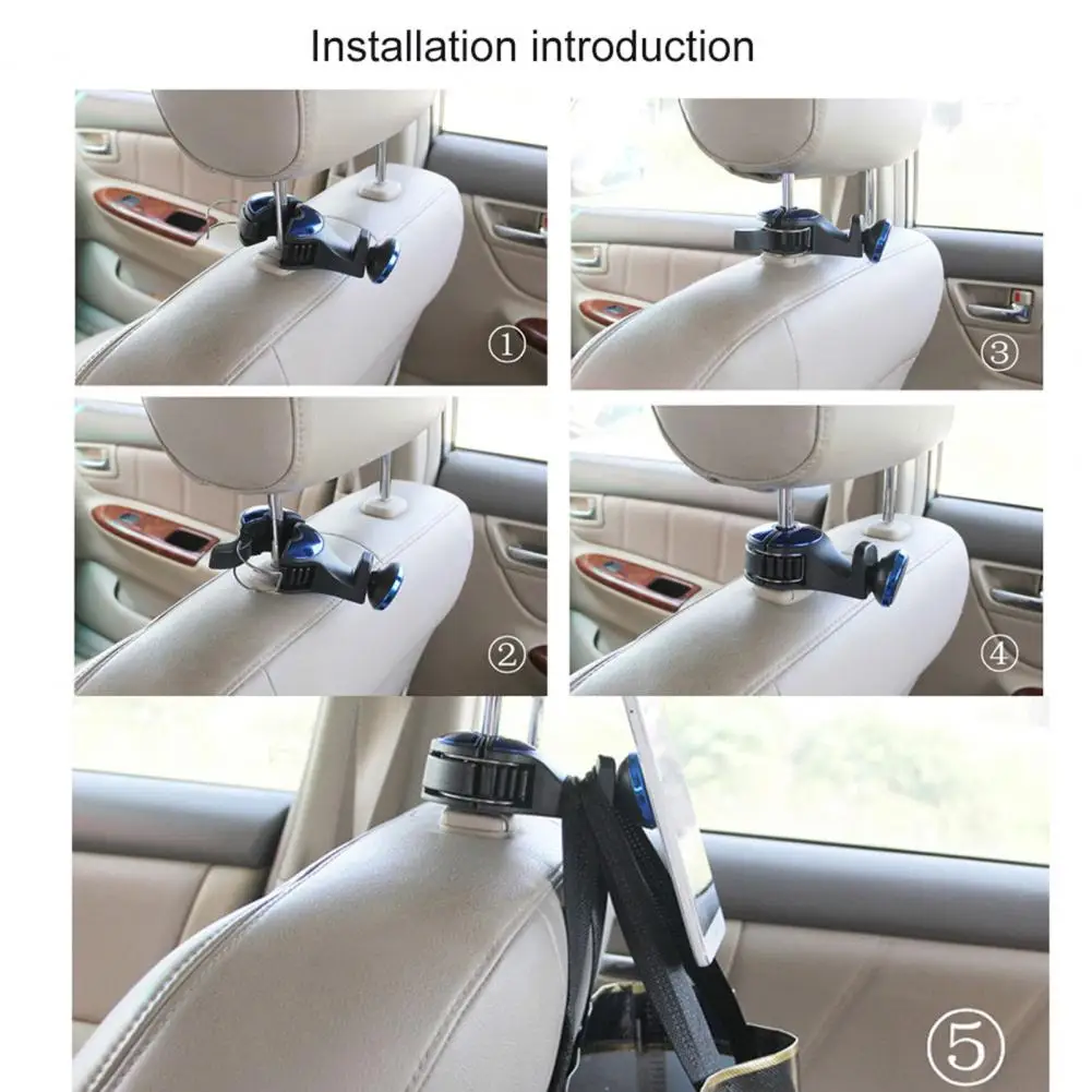 

Universal Multifunctional Car Seat Back Hooks with Phone Holder for Vehicle Automobiles Interior Accessories