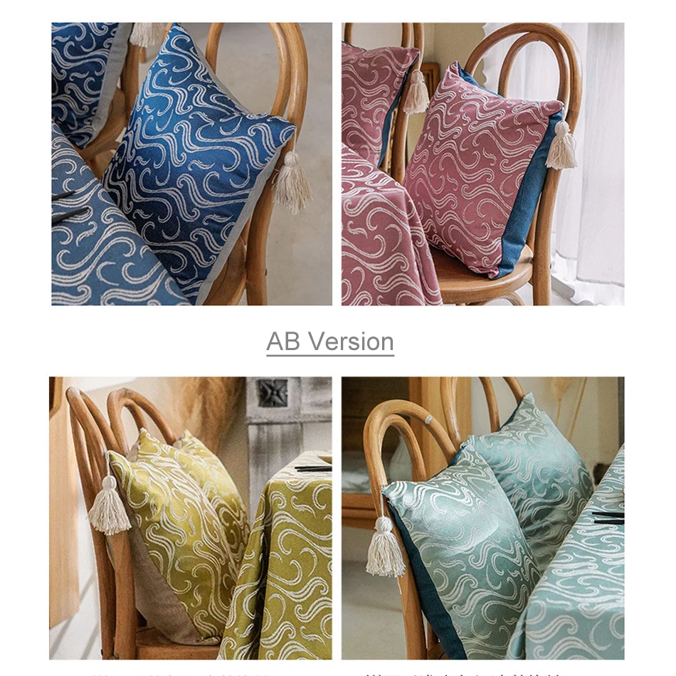 

Pillowcase New Cotton and Linen Pillowcase, Nordic Tassels 3D-Dimensional Embroidery Home Pillow Hug Pillowcase,Home Decoration