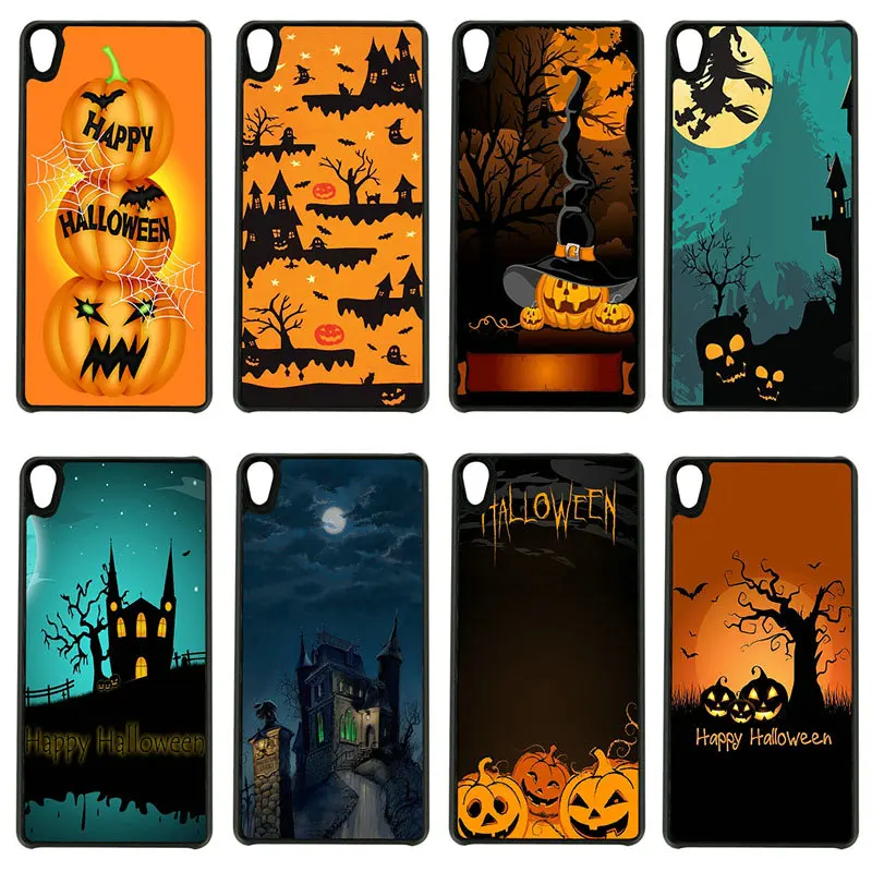 Cell Phone Case Hard Cover Happy Halloween Fabric Pumpkins for Sony Xperia z1 z2 z3 z4 z5 m4 m5 X XA XA1 XZ E4 E5 Compact Shell | Мобильные