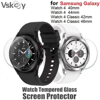 10pcs smart watch screen protector for samsung galaxy watch 4 classic 42mm 46mm 40mm 44mm round tempered glass protective film