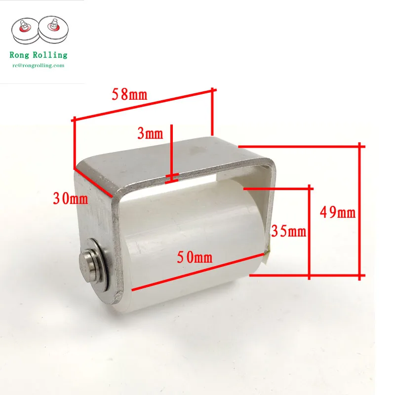 Нейлоновые колеса/Ролики/ролик/бегуны с 201 нержавеющей поддержкой и болтом 36x50|nylon