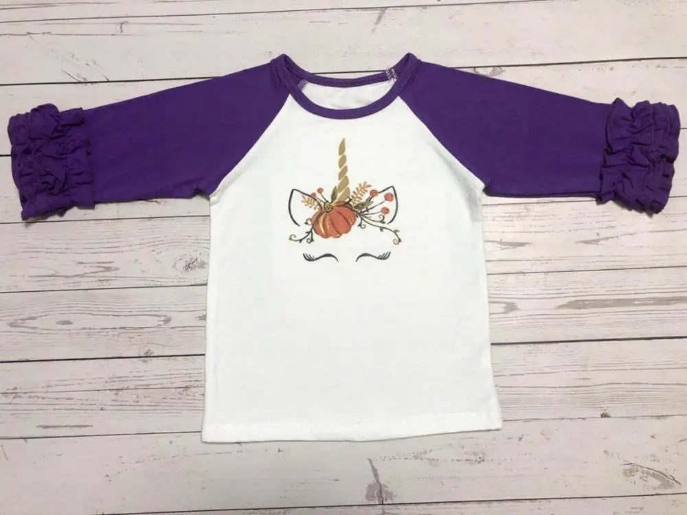 Оптовая продажа рубашки реглан для маленьких девочек на Хэллоуин День