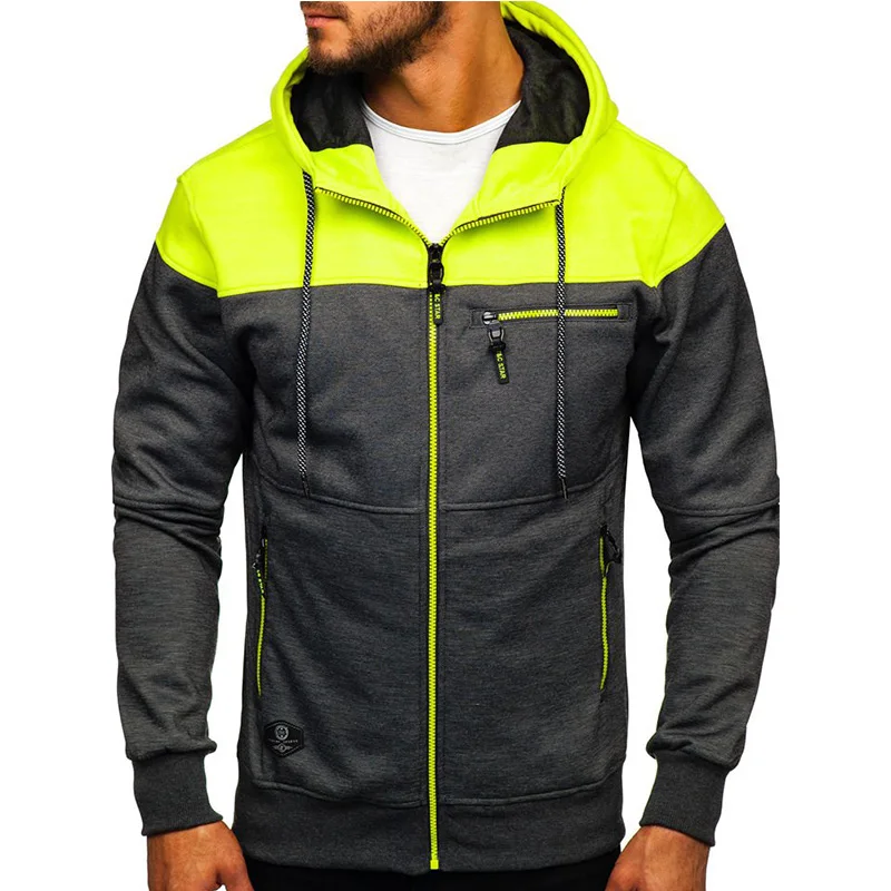 UNPADUPE брендовые Модные мужские толстовки на молнии с капюшоном облегающая
