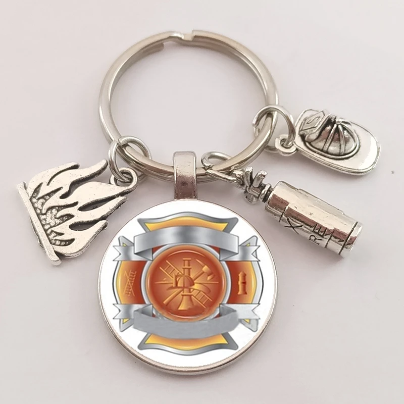 New fashion charm fireman tools glass keychain accessories | Украшения и аксессуары