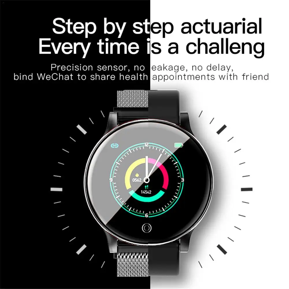 IP67 Waterproof Full Touch Screen Smart Watch Wireless Bluetooth Health Monitoring Sports Bracelet With 1.3-inch IPS Color Scree