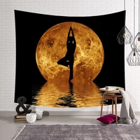 150x200cm large wall hanging tapestry room decor sleeping pad home decor moon print yoga mat blanket mandala wall tapestry