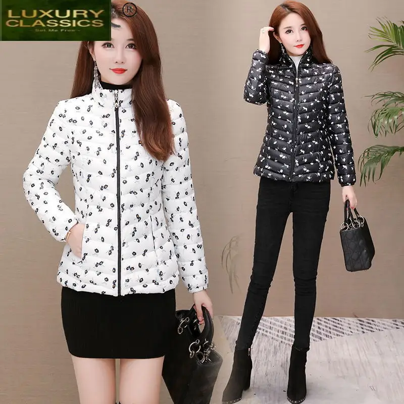 Высокое качество зимняя женская куртка для женщин жилет-пуховик с цветочным