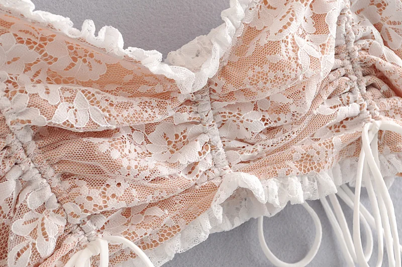 Майка женская на молнии Модный укороченный топ со шнуровкой с открытой спиной