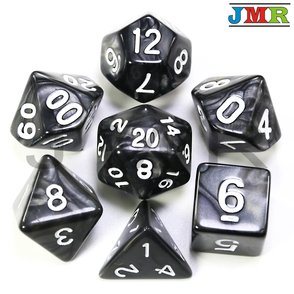 7 шт многосторонний Dnd плашка для игр дома KTV TRPG ролевые игры, настольные игры, цифровые кости, игральные кости, как настоящее время, набор игрушек - Цвет: 06