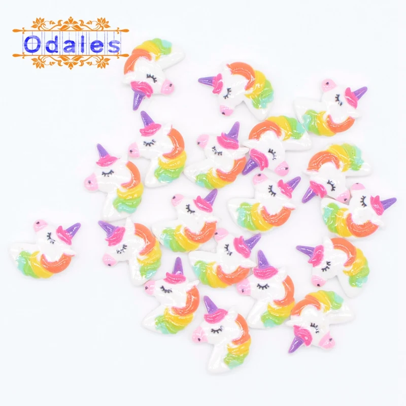 50 шт./лот Радуга Цвет значки Единорог Сделай Сам рукоделия Скрапбукинг