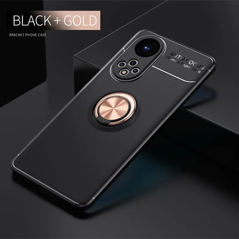 For Cover Huawei Honor 50 Case For Honor 50 Capas Back Shockproof TPU Soft Ring Magnetic Holder For Cover Honor 50 Fundas 6.57