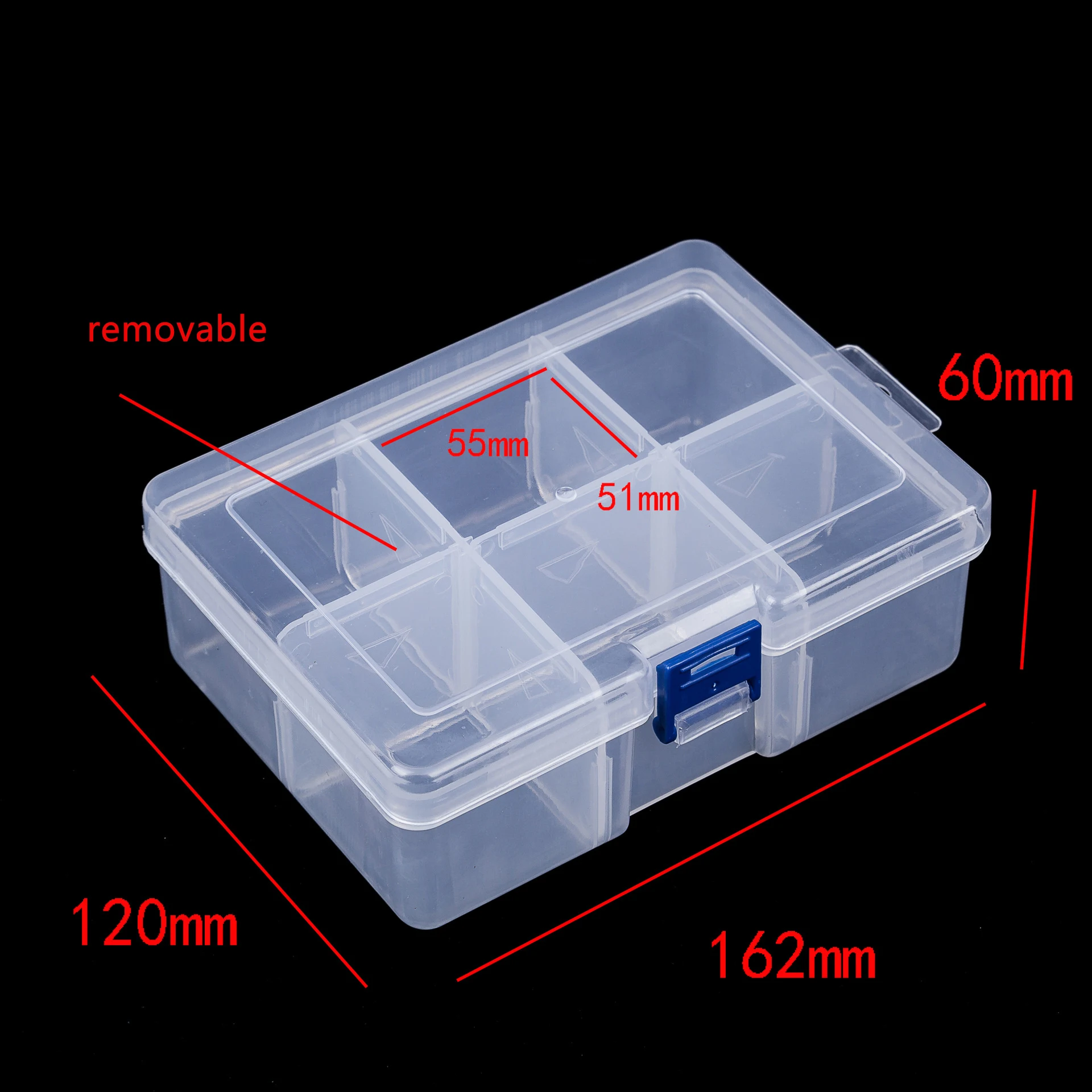 Регулируемая пластиковая коробка 1 36 дюймов прозрачная для хранения ленты Васи