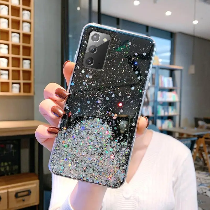 Блестящий Мягкий силиконовый чехол для Samsung Galaxy A32 A52 A72 2021 блестящий прозрачный a52