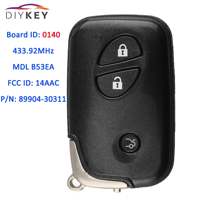 Пульт дистанционного управления с тремя кнопками и платой 0140 для Lexus IS220 IS250 IS350 GS300