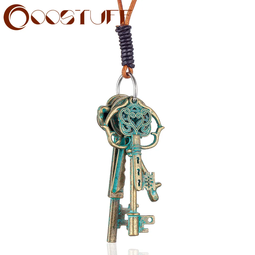 

Vintage Antique Key Long Chain Necklace Simple Women's Jewelry Female Suspension Decoration Unusual Thing Accessories Goth Gifts